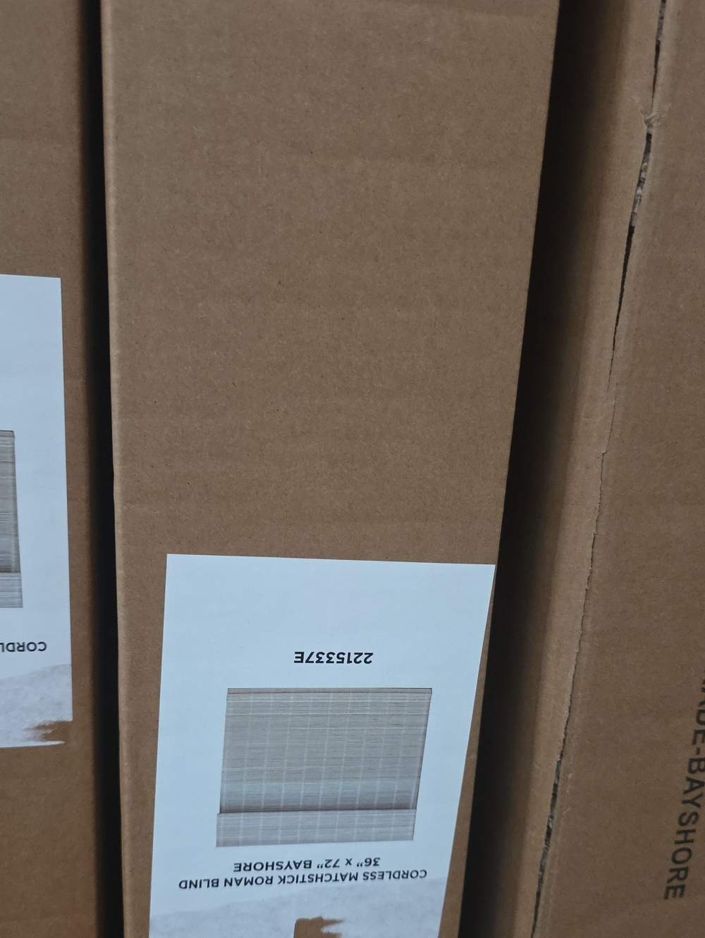 Cordless Matchstick Roman Blind in Tan - Bayshore